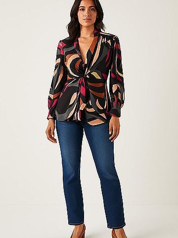 Diane von Furstenberg 3/4 Sleeve Silk Top (view 2)