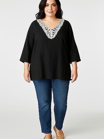 PREMISE 3/4 Sleeve Blouse (view 2)