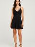 Bebe 100% Polyester Black Cocktail Dress Size 4 - photo 2