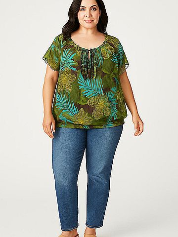 Apt. 9 Short Sleeve Blouse (view 2)