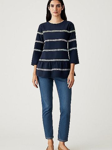 English Factory 3/4 Sleeve Top (view 2)