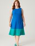 Akris Punto Color Block Blue Casual Dress Size 10 - photo 2