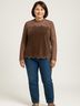 Sundance Brown Long Sleeve Blouse Size L - photo 2