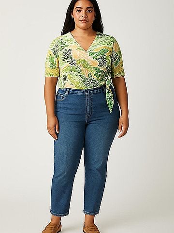 Solid & Striped Short Sleeve Blouse (view 2)