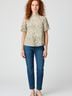 Sugar Lips 100% Polyester Floral Green Short Sleeve Blouse Size M - photo 2