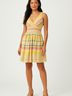 Eva Franco 100% Polyester Stripes Yellow Casual Dress Size 2 - photo 2