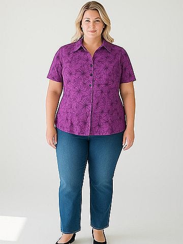 DressBarn Short Sleeve Blouse (view 2)