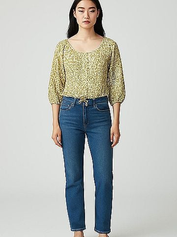 Hearts of Palm Woman 3/4 Sleeve Blouse (view 2)