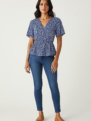 Sienna Sky Short Sleeve Blouse (view 2)