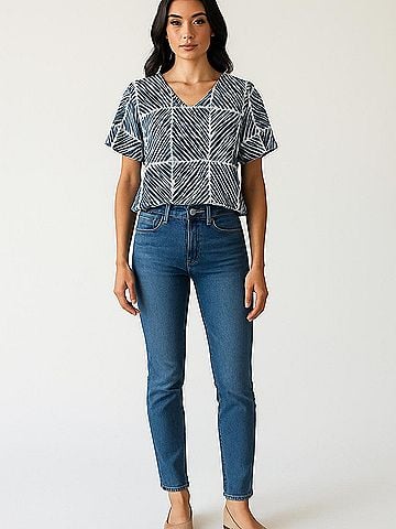 Marimekko Short Sleeve Blouse (view 2)