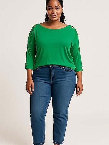 Cable & Gauge 3/4 Sleeve Top (view 2)