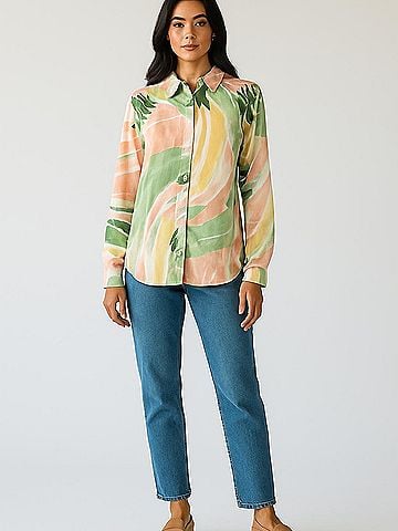 LA Hearts Long Sleeve Blouse (view 2)