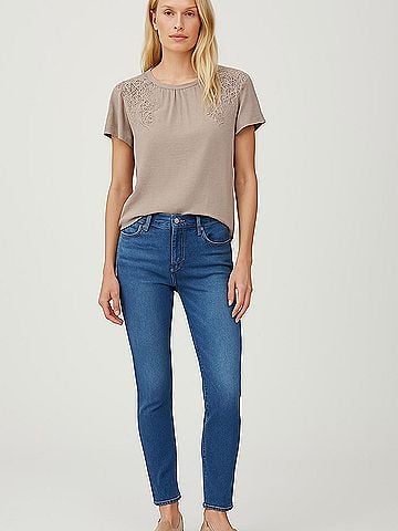 Cable & Gauge Short Sleeve Top (view 2)