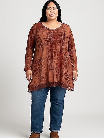 LOGO by Lori Goldstein 3/4 Sleeve Blouse (view 2)