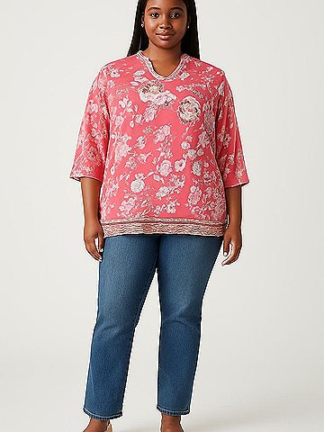 Misslook 3/4 Sleeve Blouse (view 2)