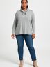 Zenergy by Chico's Gray Long Sleeve Top Size Lg (2) - photo 2
