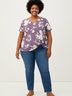 West Kei 100% Polyester Purple Short Sleeve Blouse Size 3X - photo 2