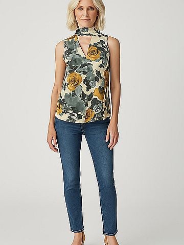 Anne Klein Sleeveless Blouse (view 2)