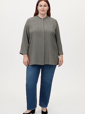Black Label by Chico's 3/4 Sleeve Blouse (view 2)