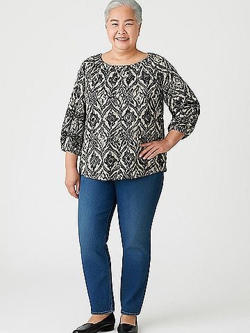 Emily Daniels 3/4 Sleeve Blouse (view 2)