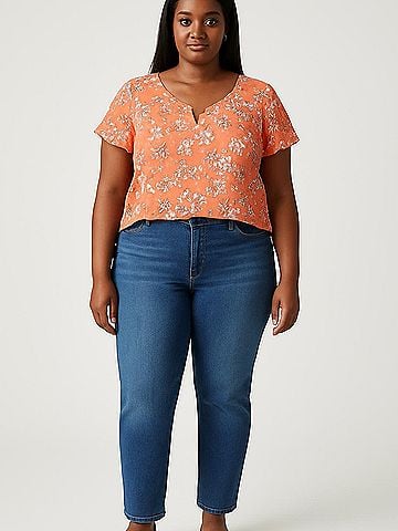 Sara Michelle Short Sleeve Blouse (view 2)