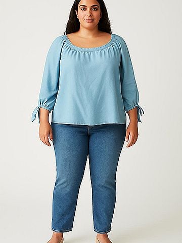 Karen Kane 3/4 Sleeve Blouse (view 2)