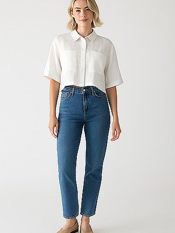 Zara 3/4 Sleeve Button-Down Shirt (view 2)