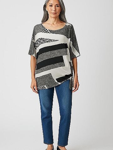 Jones Studio Short Sleeve Blouse (view 2)