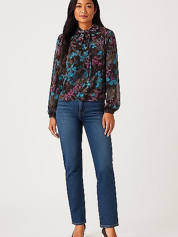 New York & Company Long Sleeve Blouse (view 2)
