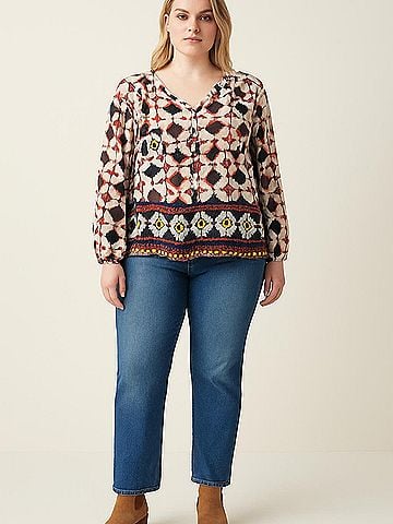 Solitaire 3/4 Sleeve Blouse (view 2)