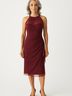 David's Bridal 100% Polyester Burgundy Cocktail Dress Size 0 - photo 2