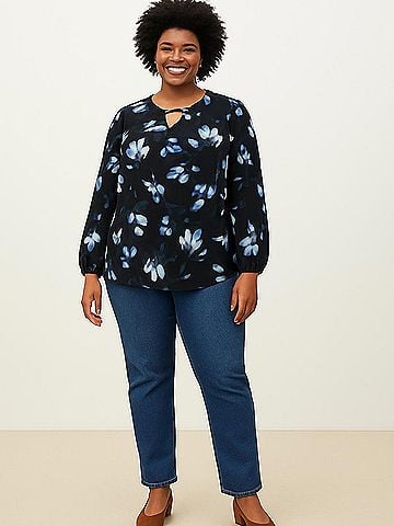 Anne Klein Long Sleeve Blouse (view 2)