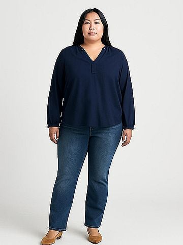 New York & Company 3/4 Sleeve Blouse (view 2)