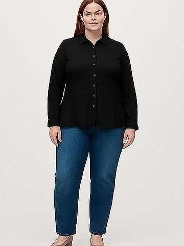 Roz & Ali Long Sleeve Blouse (view 2)