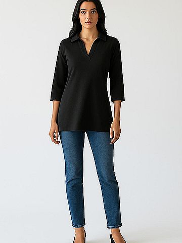 J. McLaughlin 3/4 Sleeve Blouse (view 2)