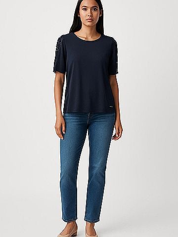 Anne Klein Short Sleeve Top (view 2)