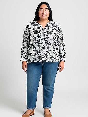 Woman Within 3/4 Sleeve Blouse (view 2)