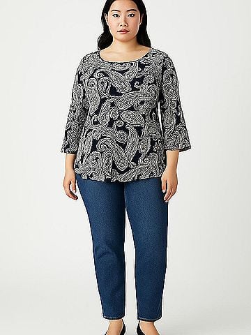 Crown & Ivy 3/4 Sleeve Top (view 2)