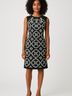 Maggy London Graphic Black Casual Dress Size 4 - photo 2