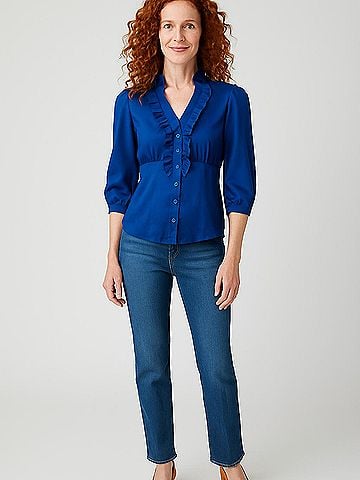 AB Studio 3/4 Sleeve Blouse (view 2)