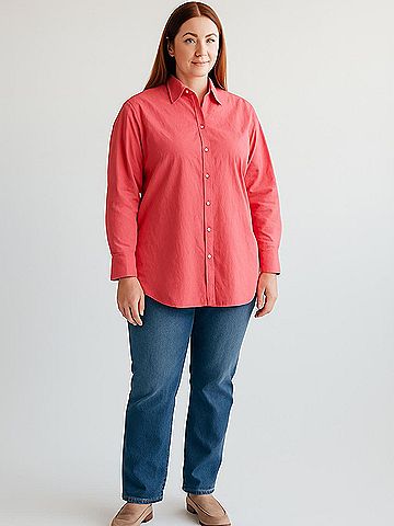 Lauren Jeans Co. 3/4 Sleeve Button-Down Shirt (view 2)