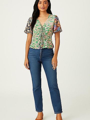 Topshop Short Sleeve Blouse (view 2)