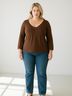 Guess Jeans Brown Long Sleeve Blouse Size XL - photo 2