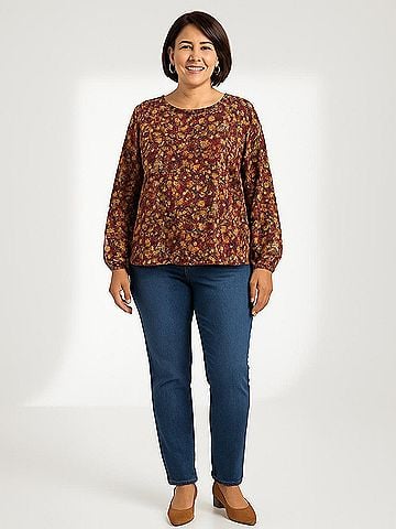 Les Amis Long Sleeve Blouse (view 2)