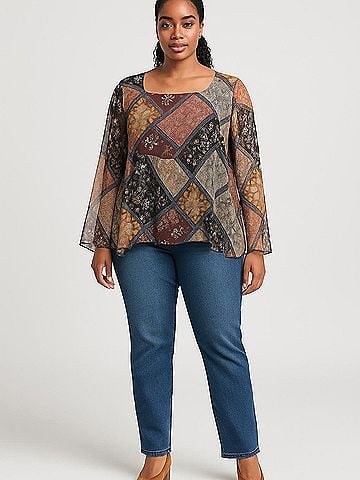 American Eagle Outfitters Long Sleeve Blouse (view 2)