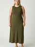St. John Sport 100% Viscose Solid Green Casual Dress Size XL - photo 2