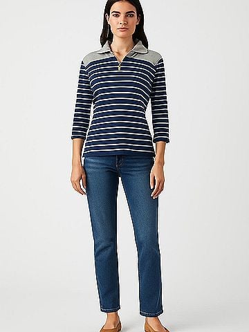 Jones New York Signature 3/4 Sleeve Top (view 2)