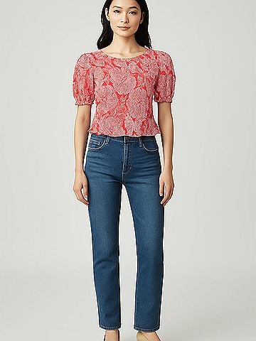 Solitaire 3/4 Sleeve Blouse (view 2)
