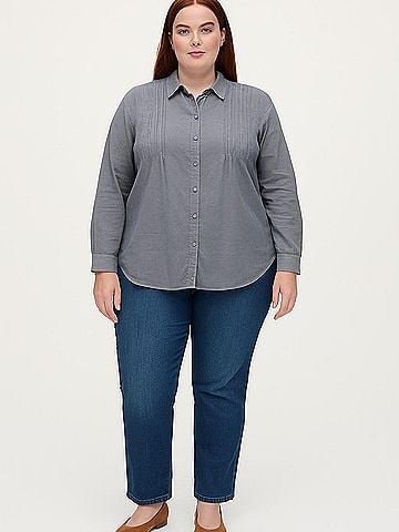 Woman Within 3/4 Sleeve Blouse (view 2)