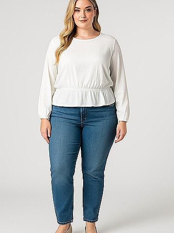 ELOQUII Long Sleeve Blouse (view 2)